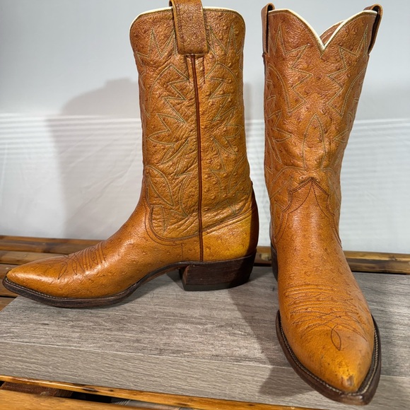 Epic! Vintage Exotic Early 60s Nocona Men's Cowboy Boots Size 9 B “The Big O”